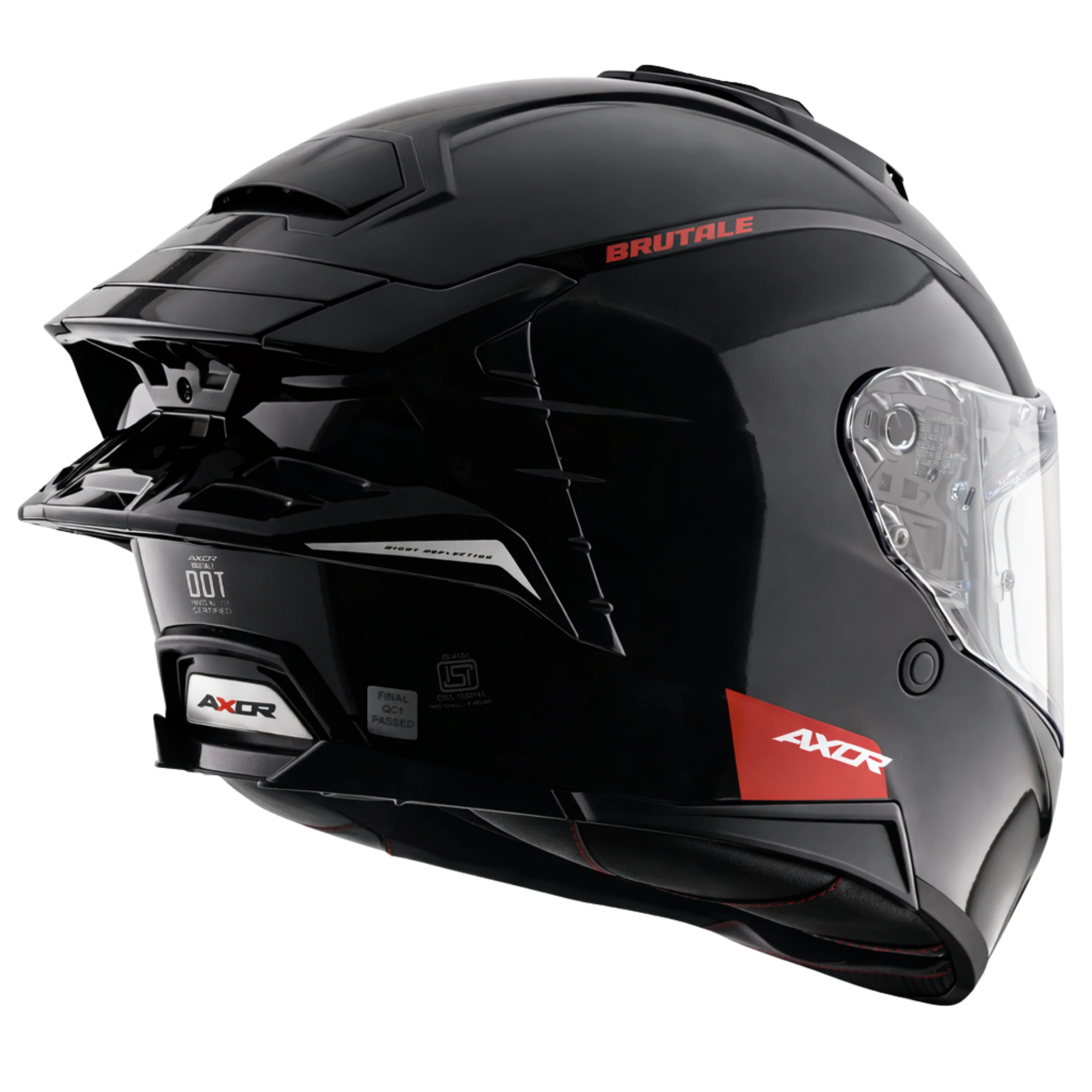 Brutale Solid Colors Dual Spoiler Helmet - Image 8